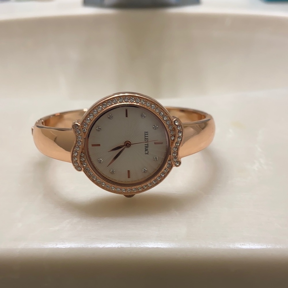 Ellen Tracy rose gold watch